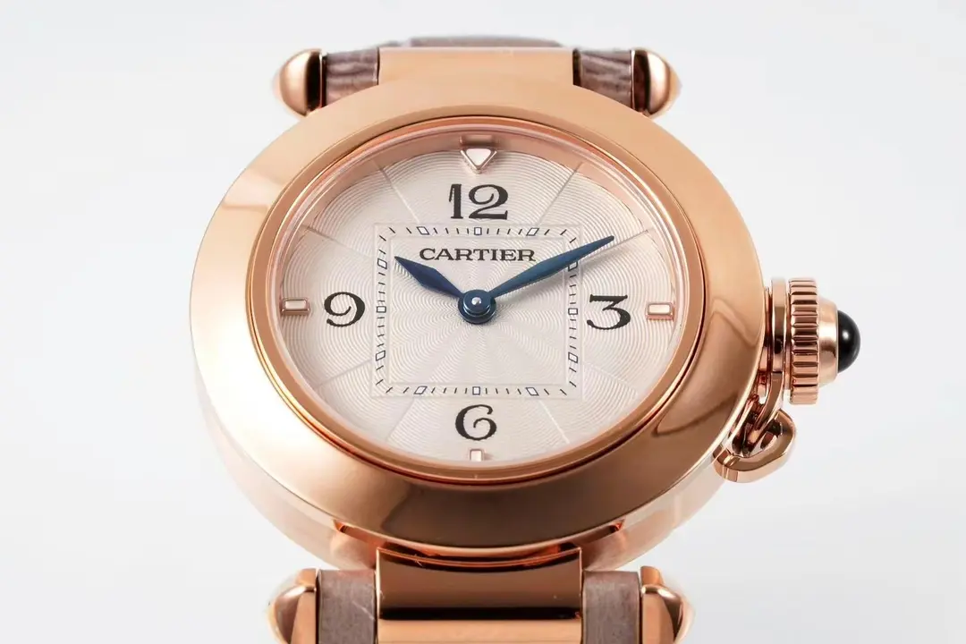 Cartier Pasha de Cartier Ladies Watch Rose Gold Leather Strap - Image 9
