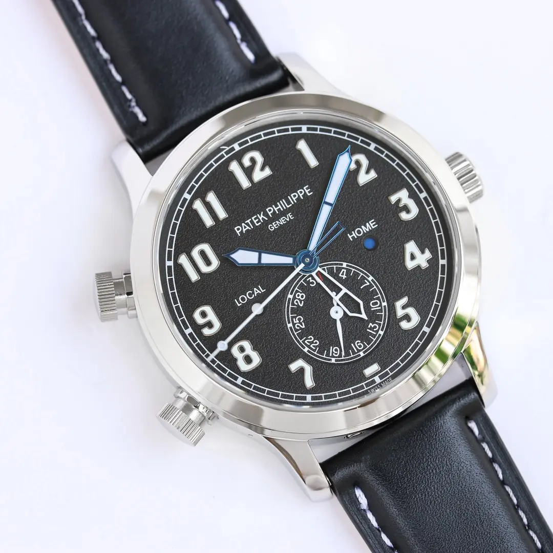Patek Philippe Calatrava Pilot Travel Time Black Dial - Image 2