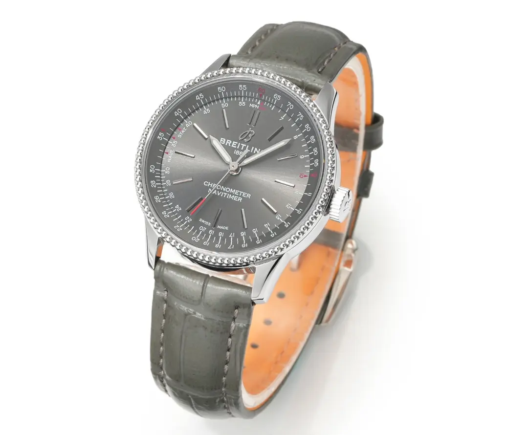 Breitling Navitimer Automatic Grey Dial Leather - Image 2