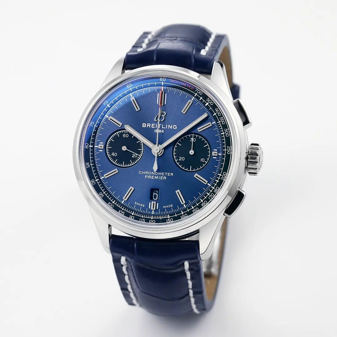 Breitling Premier B01 Chronograph Blue Leather - Image 8