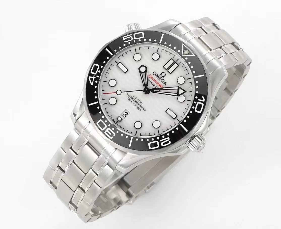 Omega Seamaster Planet Ocean 600m Co-Axial Master Chronometer 42mm Diver’s Watch – Stainless Steel with Black Ceramic Bezel, White Dial - Image 2