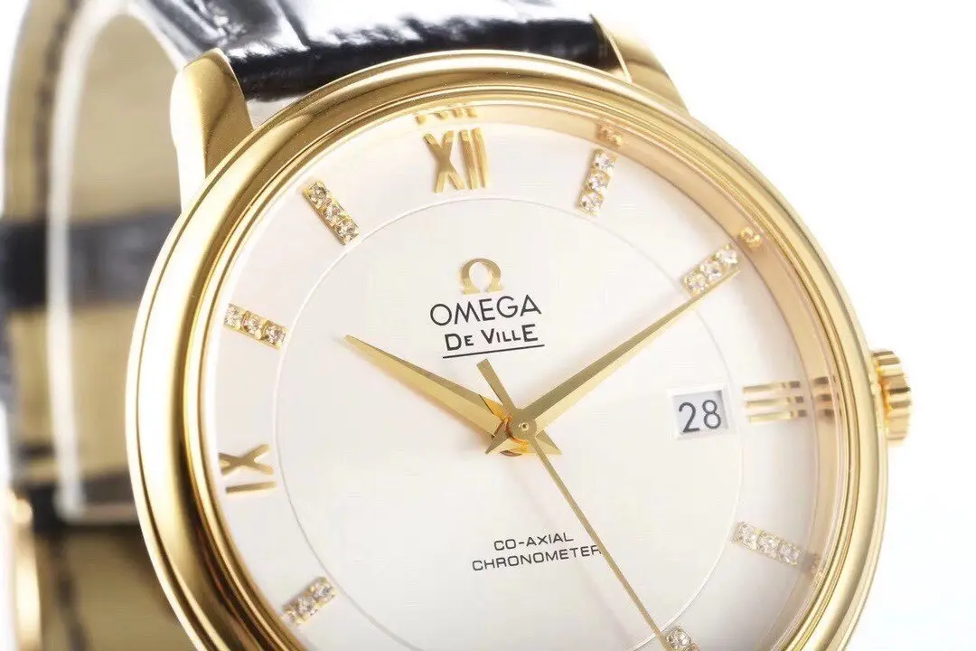 Omega De Ville Gold Watch Black Strap - Image 8