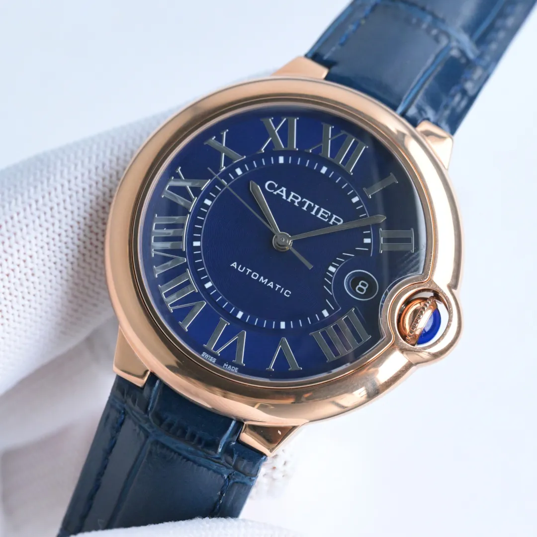 Cartier Ballon Bleu Automatic Blue Rosegold Watch – High-Quality Cartier - Image 3