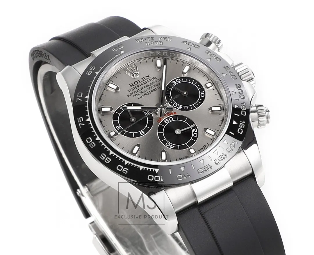 Rolex Daytona 4130 – Black Rubber Strap, Panda Dial, Ultra-Thin Case by Official Store - Image 3