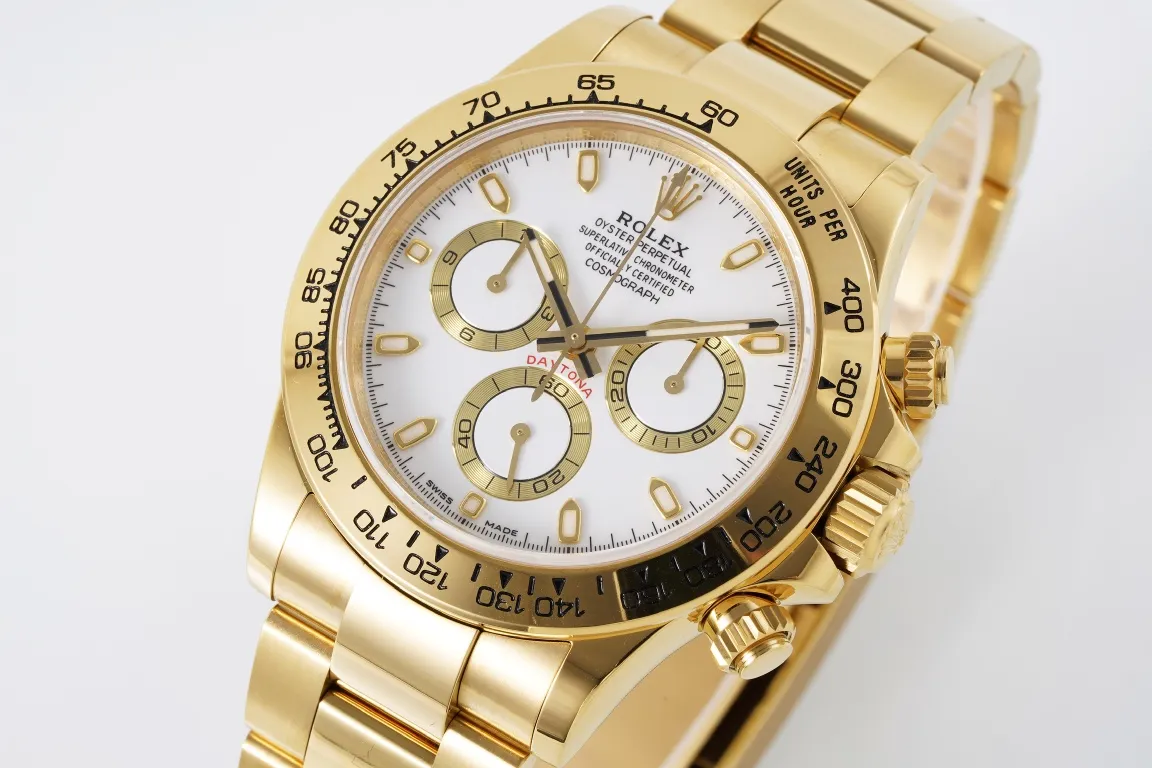 Rolex Daytona 4130 Gold Full Gold Chronograph Watch – Swiss A-Grade Watches Quality - Image 3