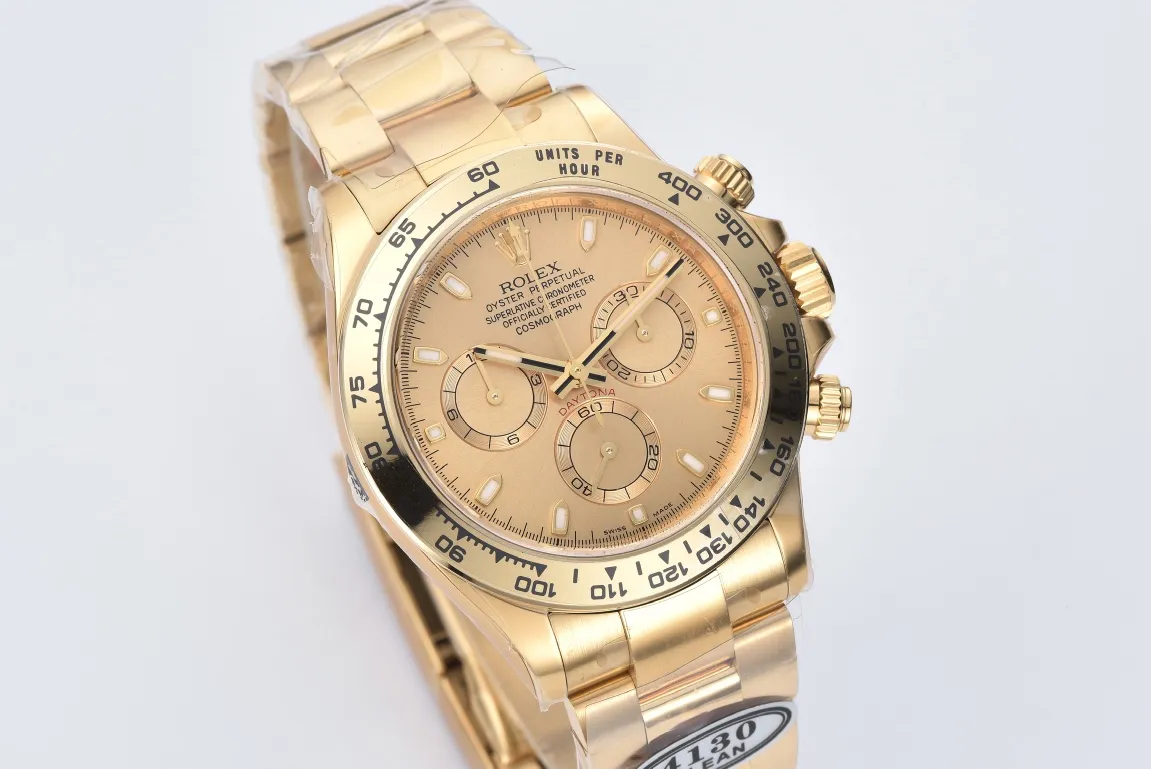 Rolex Daytona 116508 Champagne Dial Full Gold Luxury Chronograph - Image 3