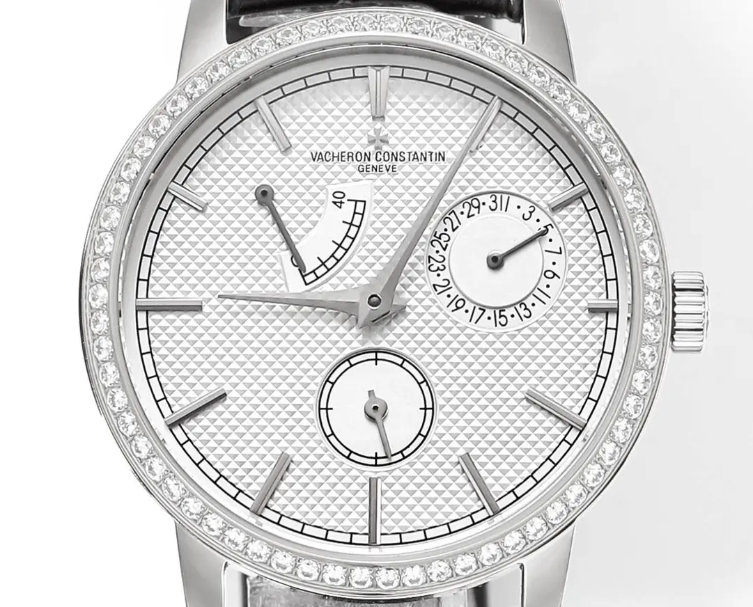 Vacheron Constantin Traditionnelle 83520/000R-9909 – Silver Dial, Black Leather Strap, Multi-Function - Image 7