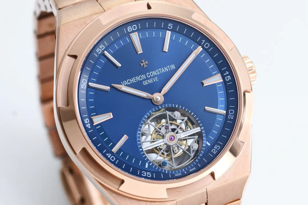 Vacheron Constantin Overseas Tourbillon – Rose Gold Case, Blue Dial, Steel Bracelet - Image 3