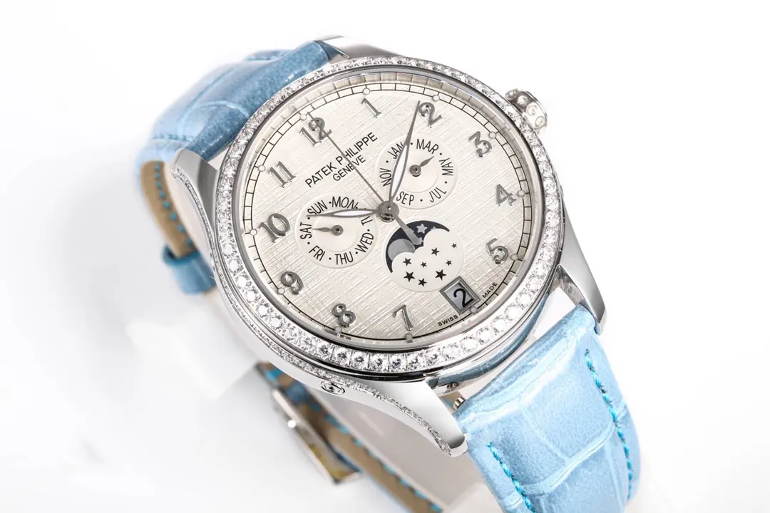 Patek Philippe Complications 4947R Blue Leather Watch - Image 3