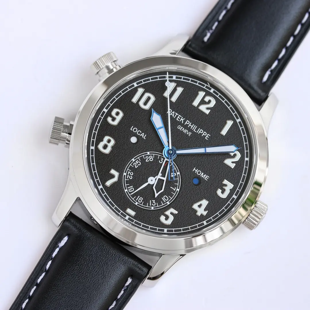Patek Philippe Calatrava Pilot Travel Time Black Dial - Image 3