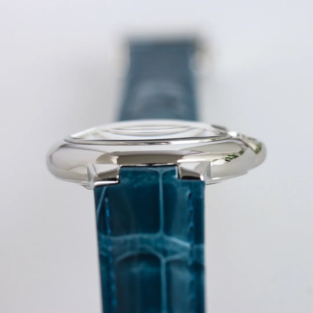 Cartier Ballon Bleu 1450 Blue Leather Watch - Image 4