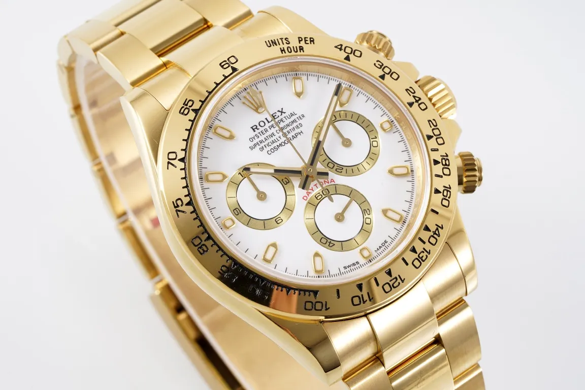 Rolex Daytona 4130 Gold Full Gold Chronograph Watch – Swiss A-Grade Watches Quality - Image 4
