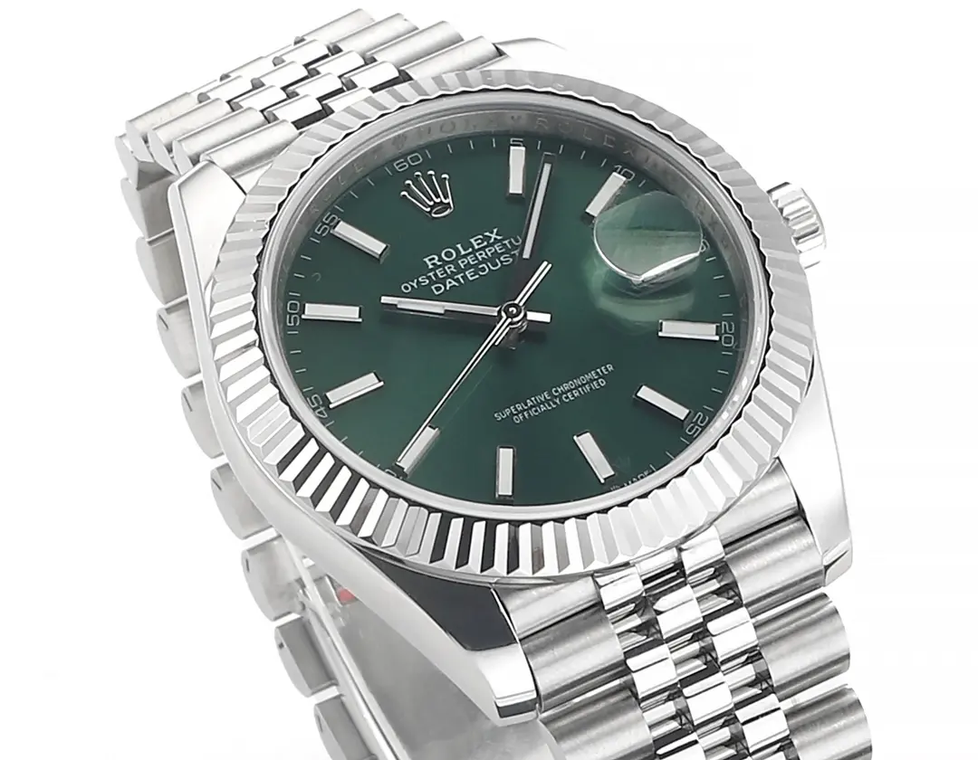Rolex Datejust 41mm Green Dial Stainless Steel Jubilee Bracelet - Image 4