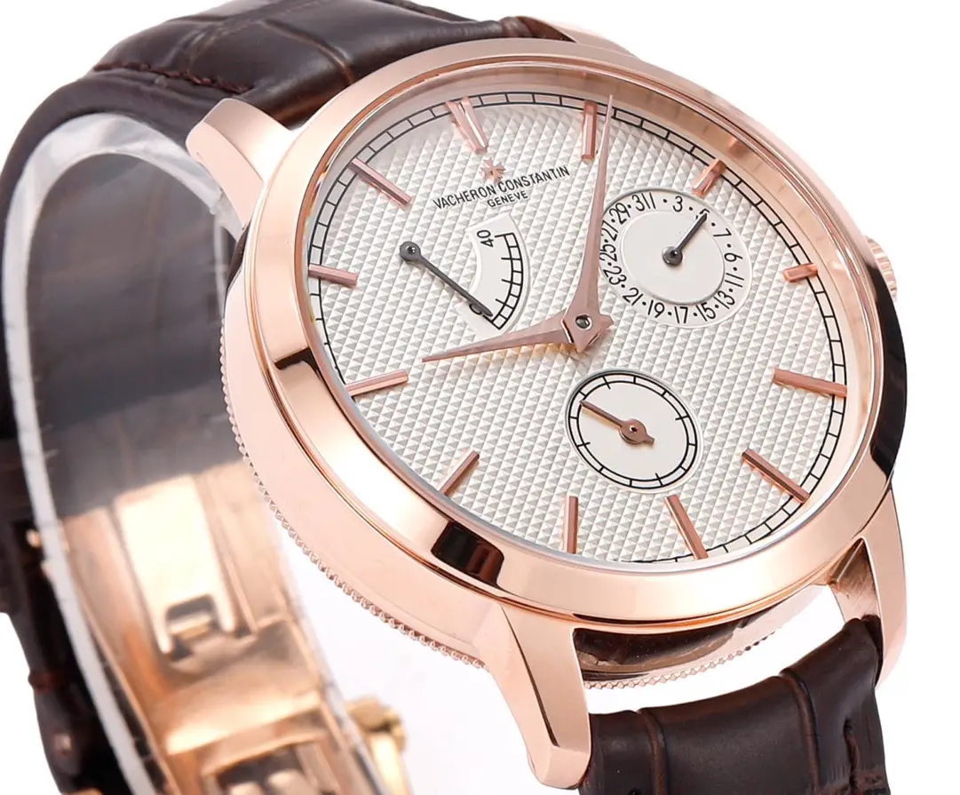 Vacheron Constantin Traditionnelle 83520/000R-9909 Rose Gold with Brown Leather Strap - Image 4
