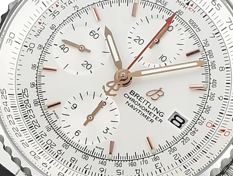 Breitling Navitimer Chronograph Silver Leather - Image 4
