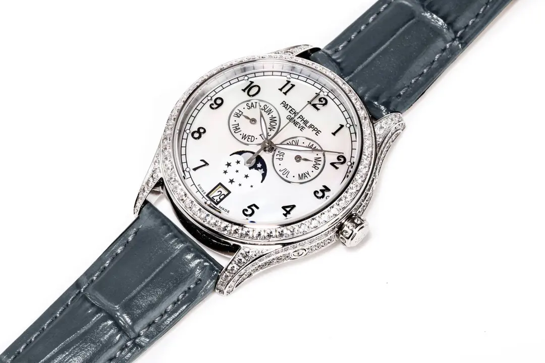 Patek Philippe Complications 4947R White Dial Leather Watch - Image 4