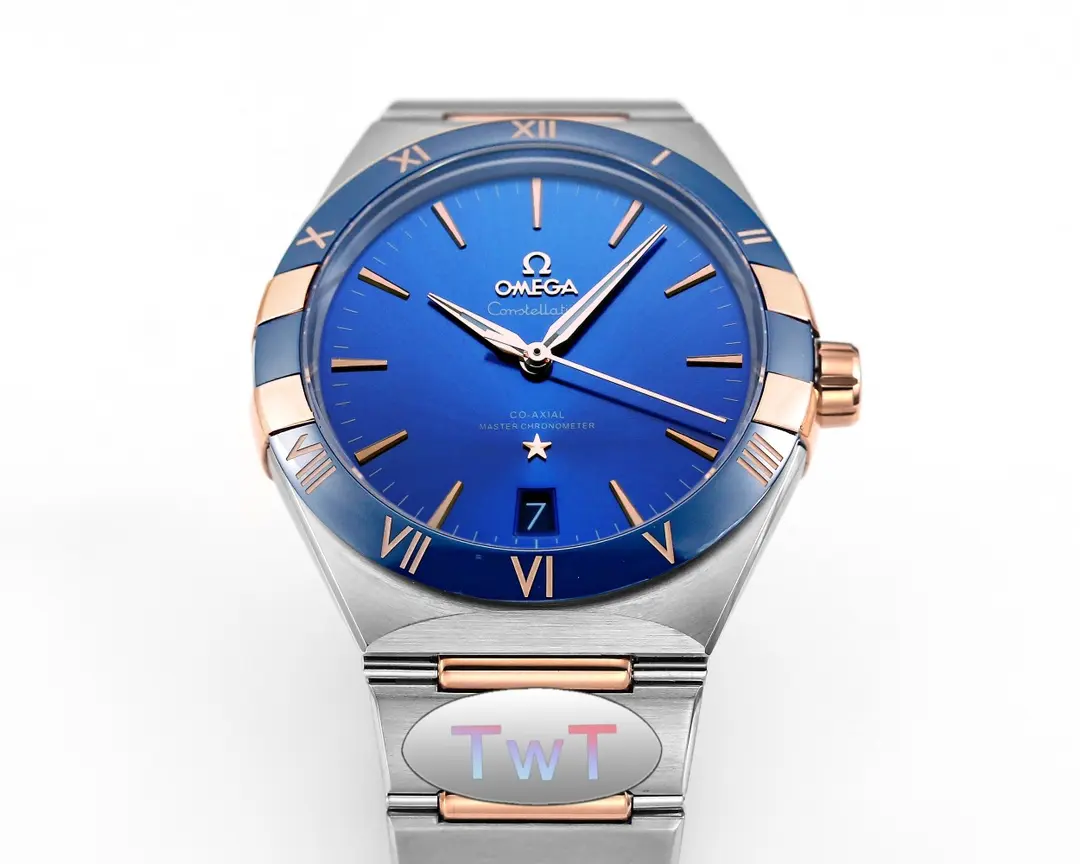 Omega Constellation Blue Dial Ceramic Watch - Image 5