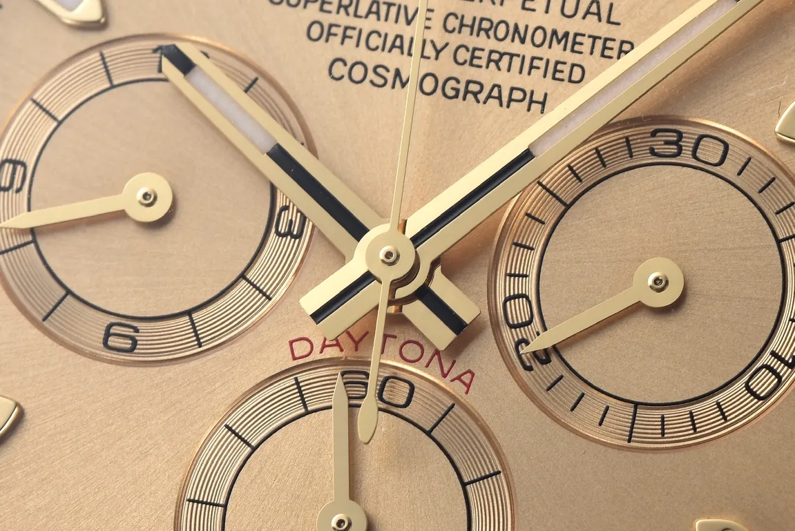 Rolex Daytona 116518 Champagne Dial – Full Gold with Black Rubber Strap - Image 5
