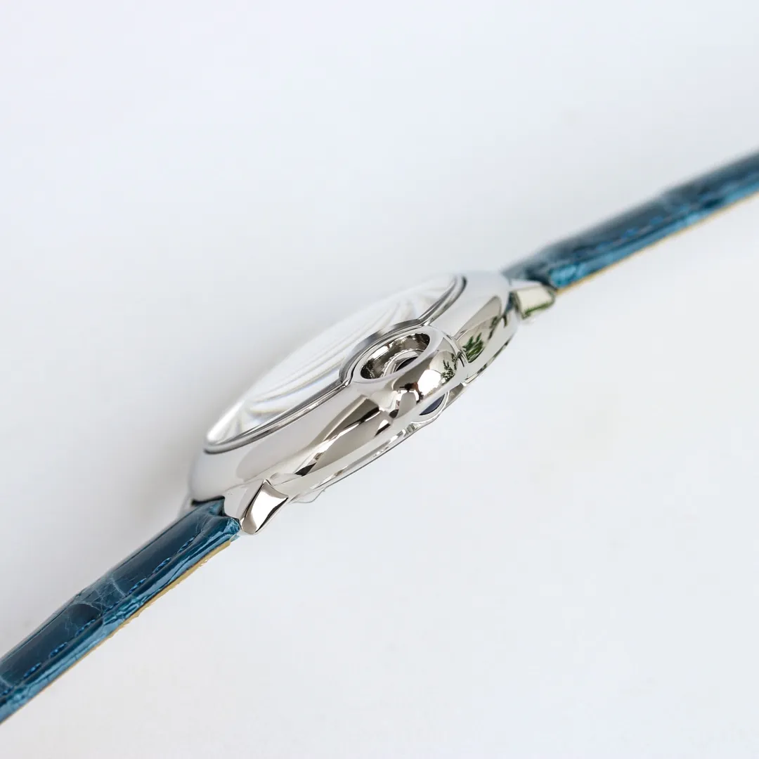 Cartier Ballon Bleu 1450 Blue Leather Watch - Image 5