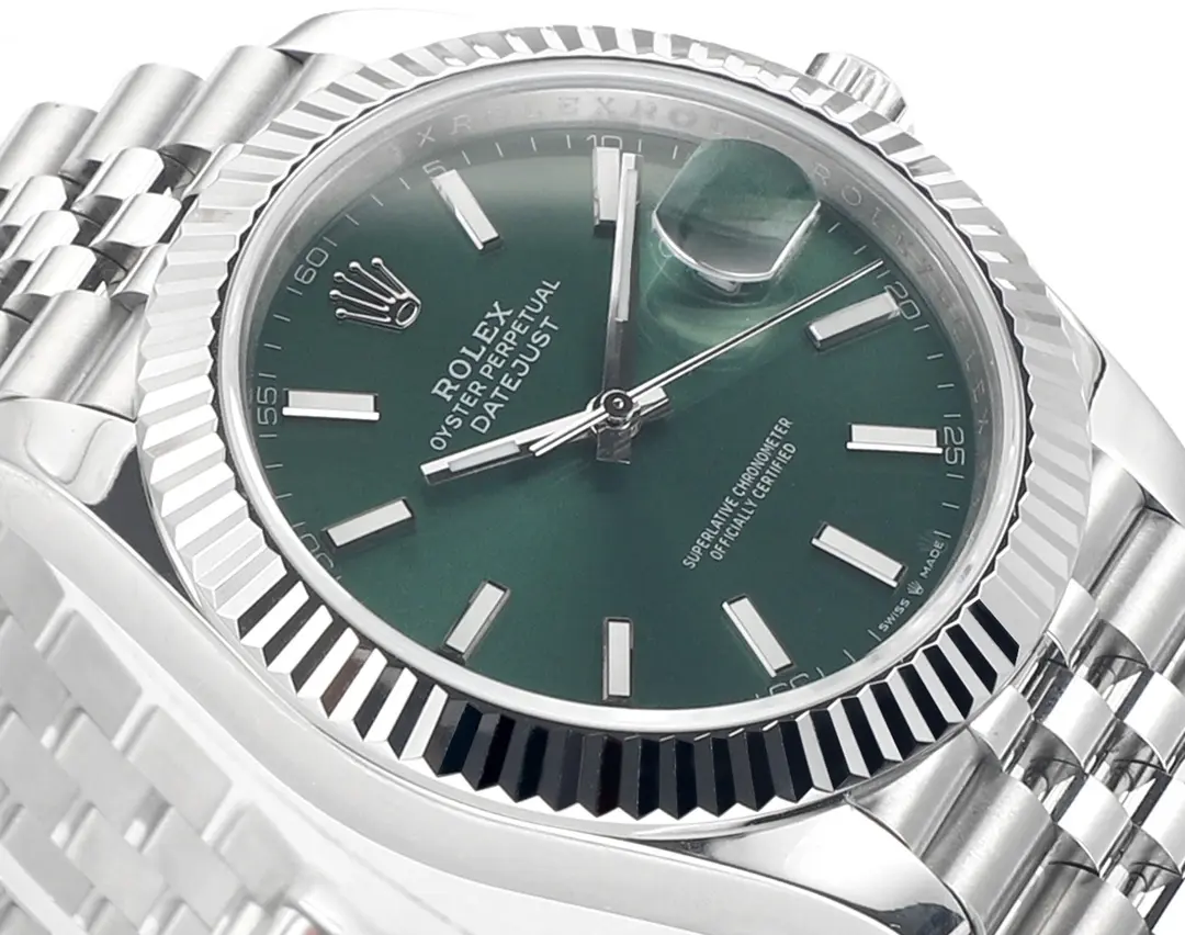 Rolex Datejust 41mm Green Dial Stainless Steel Jubilee Bracelet - Image 5