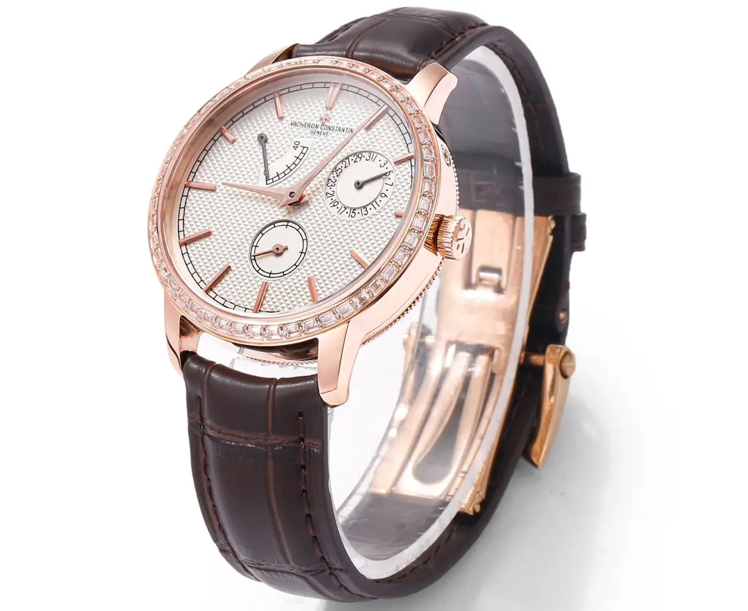 Vacheron Constantin Traditionnelle 83520/000R-9909 – Rose Gold, Brown Leather Strap, Multi-Function Dial - Image 6