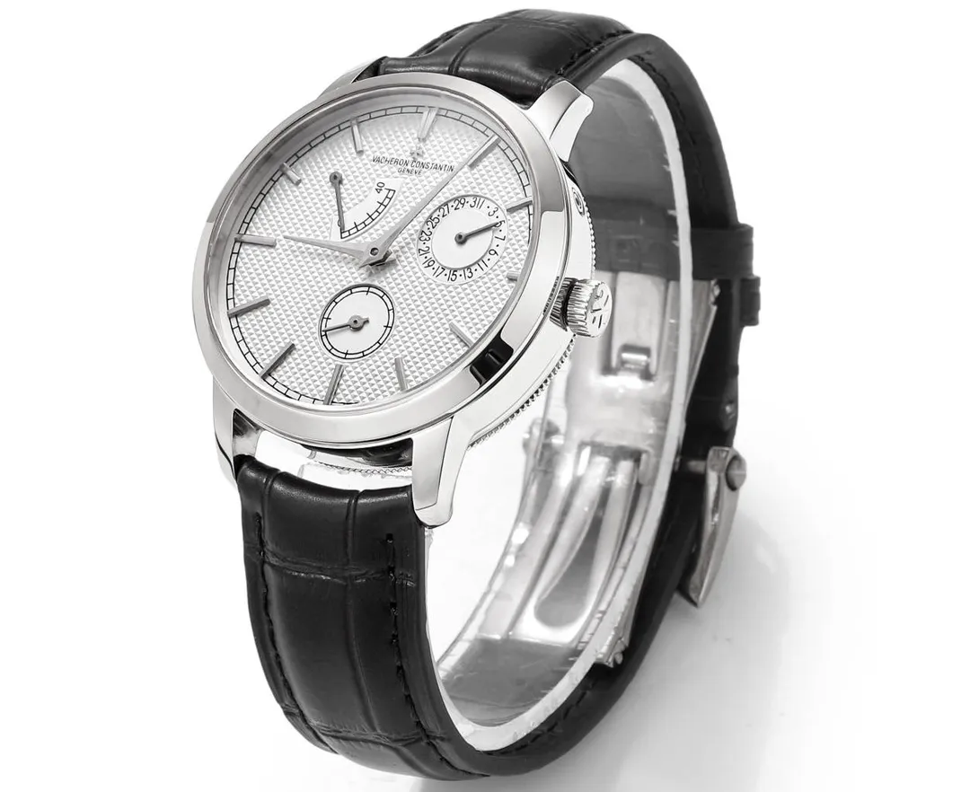 Vacheron Constantin Traditionnelle 83520/000R-9909 – Silver Dial, Black Leather Strap, Multi-Function Automatic Quality - Image 5