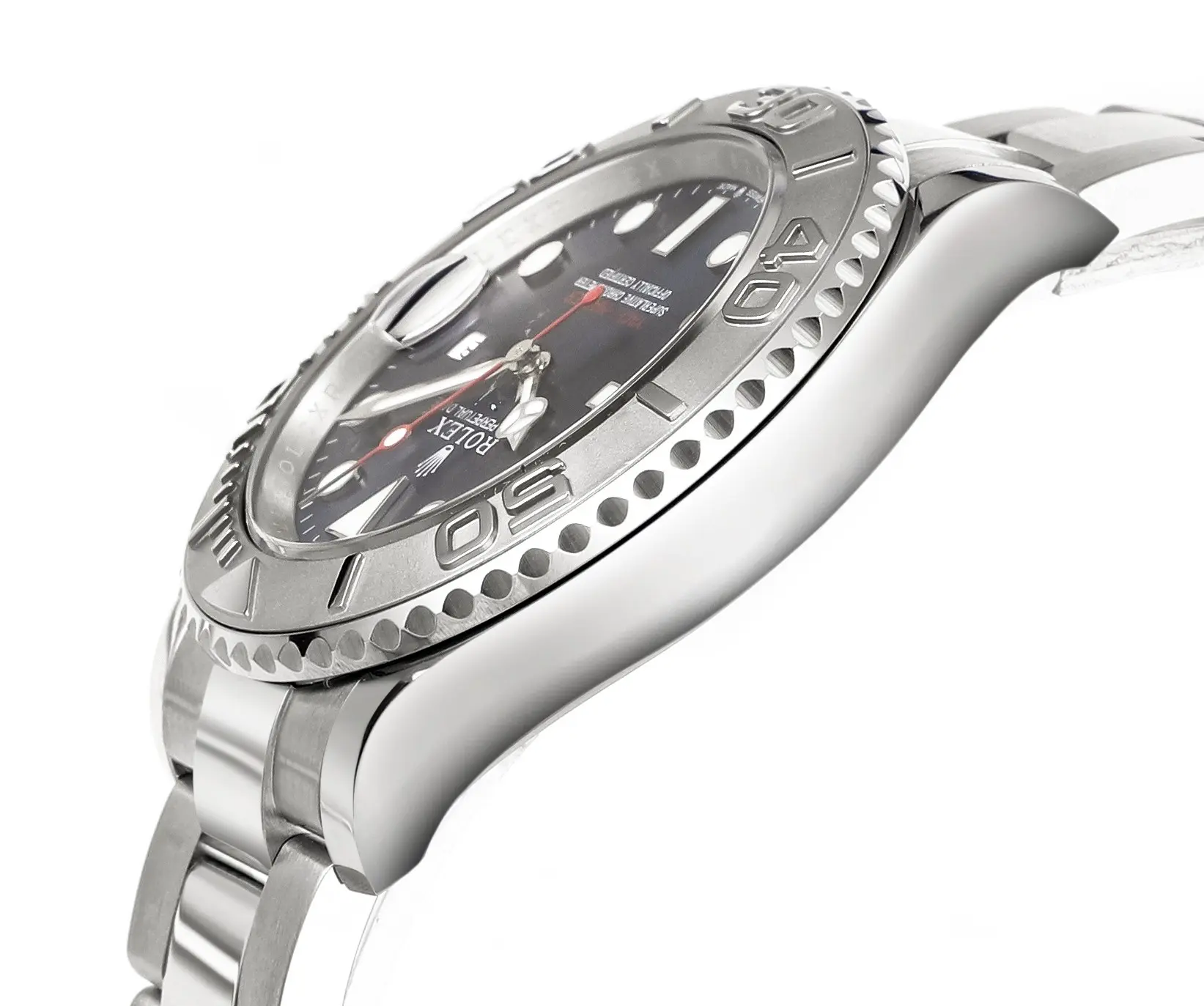 Rolex Yacht-Master 42mm Stainless Steel Watch with Blue Dial and Oyster Bracelet - Image 6
