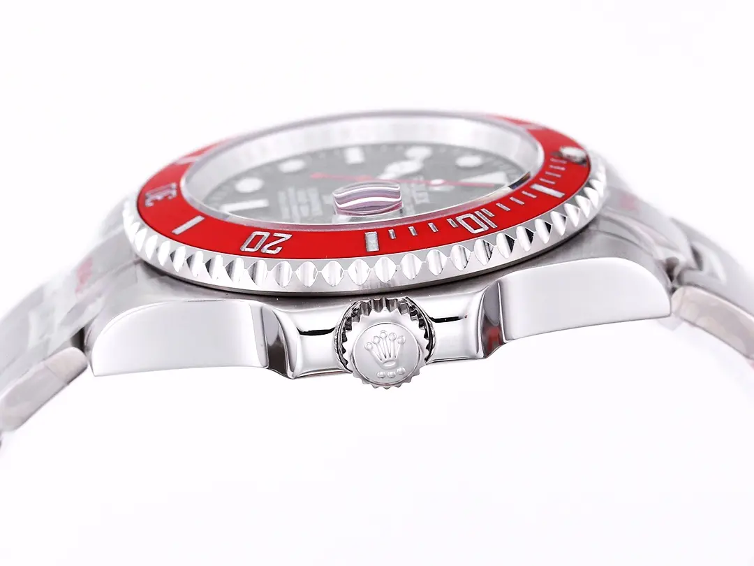 Rolex Submariner PARAKEET – Custom Black Gradient Green Dial with Red Bezel – 904L Stainless Steel by Official Store - Image 6