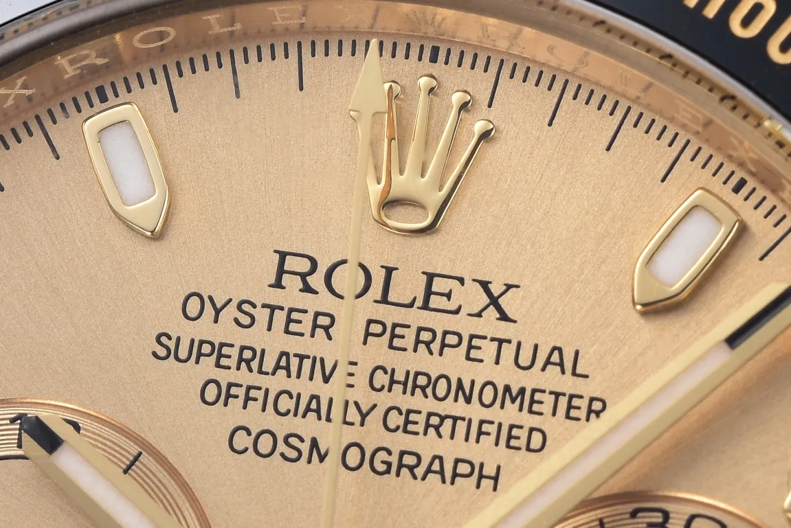 Rolex Daytona 116518 Champagne Dial – Full Gold with Black Rubber Strap - Image 6