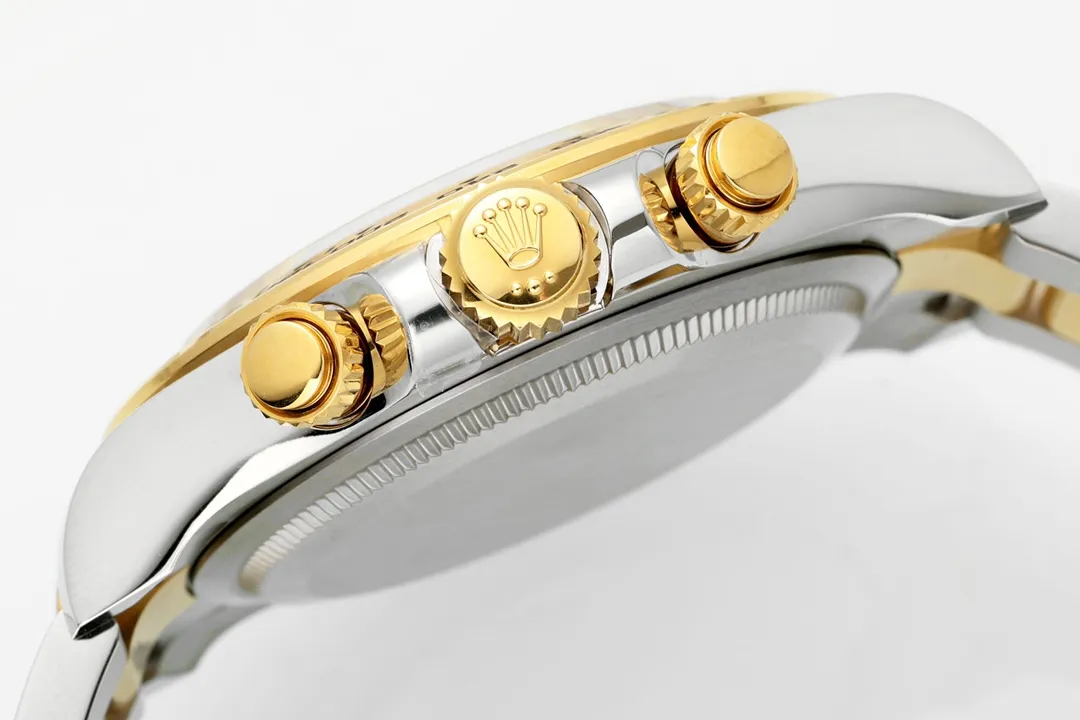 Rolex Daytona Watch – Two-Tone Stainless Steel and Gold, Black Dial, Chronograph - Image 6