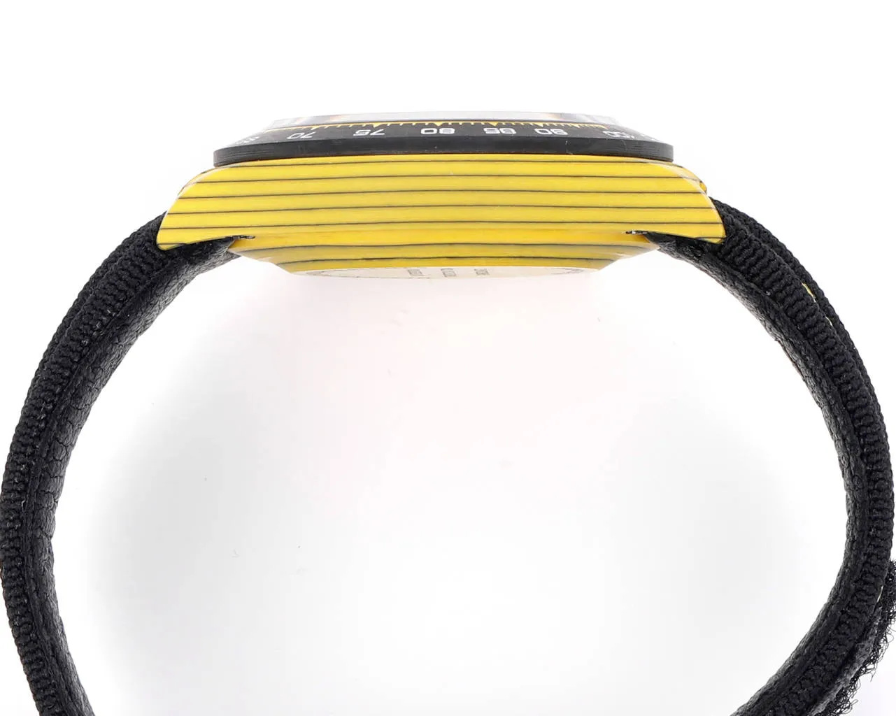 Rolex Daytona Carbon Fiber Night Glow Case Watch – Yellow with Black Strap - Image 6