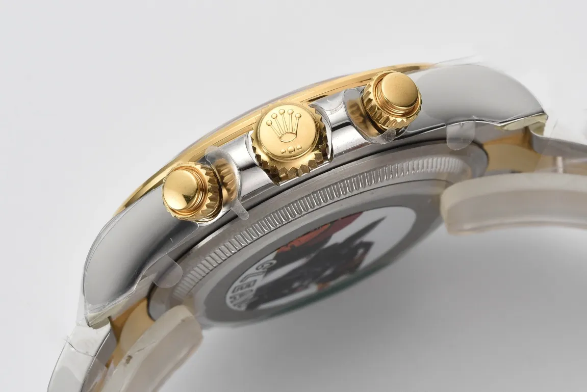 Rolex Daytona with Black Enamel Dial and Moissanite Stones - Image 6