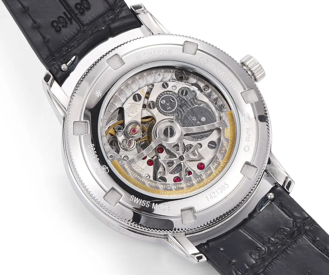 Vacheron Constantin Traditionnelle 83520/000R-9909 – Silver Dial, Black Leather Strap, Multi-Function - Image 5