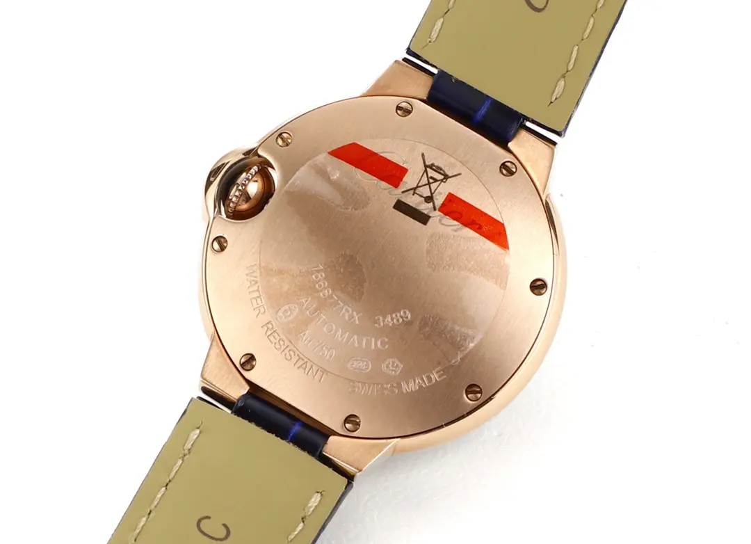 Cartier Ballon Bleu WJBB0080 Rose Gold Blue Leather - Image 2