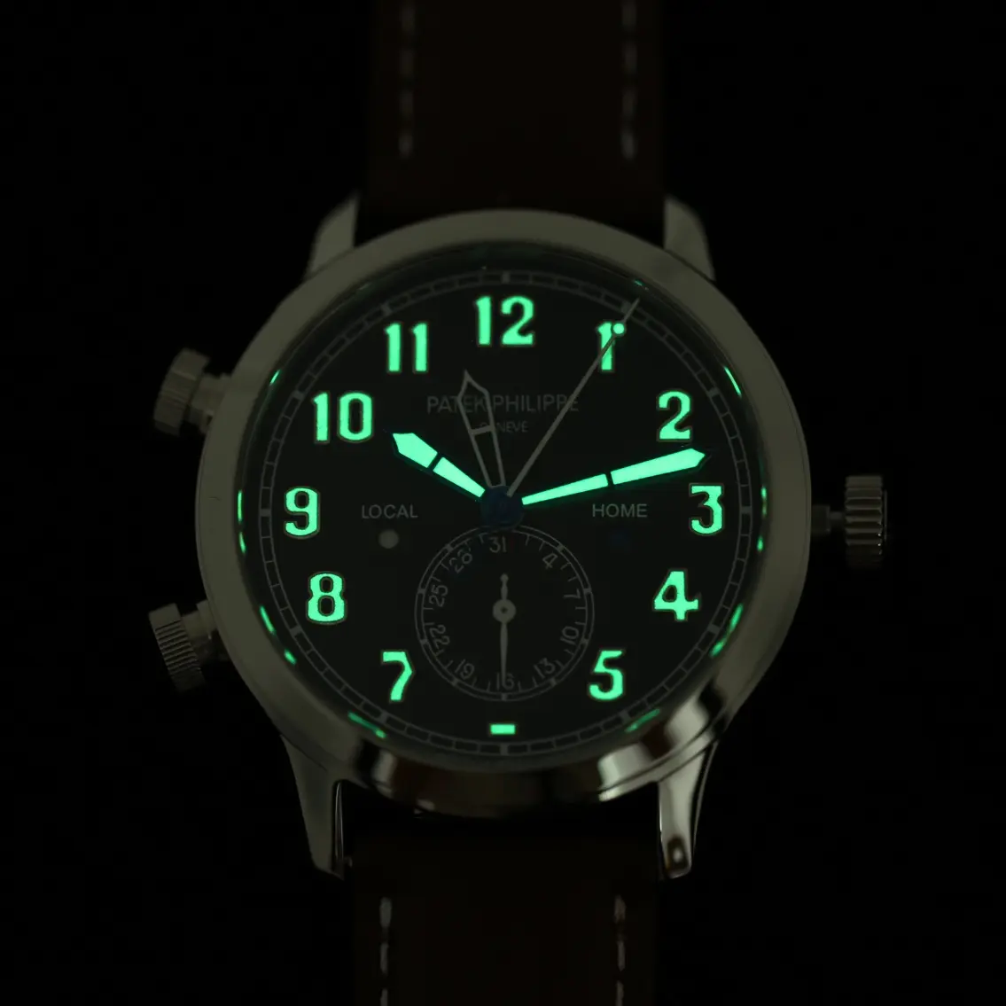 Patek Philippe Calatrava Pilot Travel Time Black Dial - Image 6