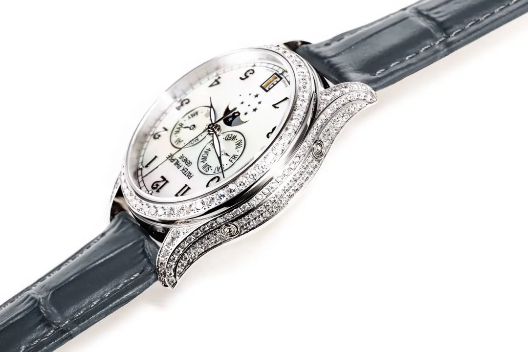 Patek Philippe Complications 4947R White Dial Leather Watch - Image 6