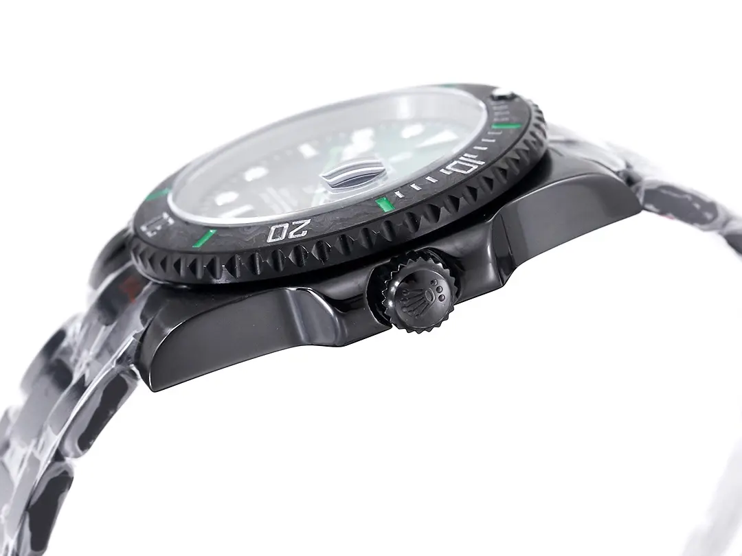 Rolex Submariner PARAKEET – Custom Black Carbon Fiber Bezel, Gradient Green Dial, 904L Steel by Official Store - Image 7