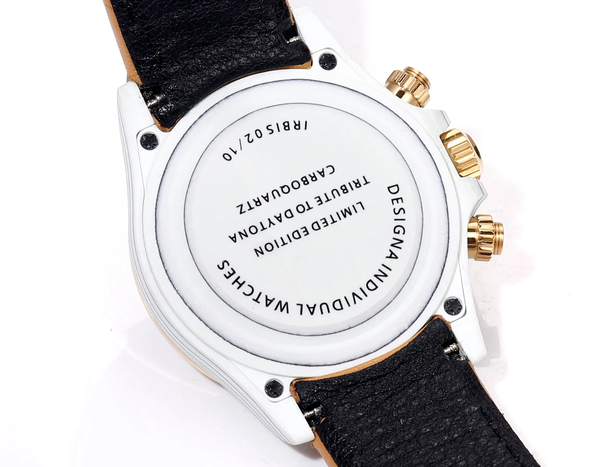 Rolex Daytona Carbon Fiber Custom Edition – Champagne Dial, Brown Strap, Enhanced Night Glow Case - Image 7