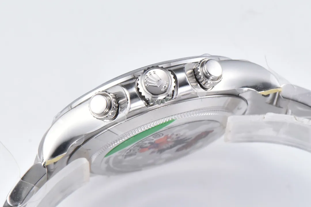 Rolex Daytona Watch – Black Enamel Dial with Moissanite Diamonds - Image 7