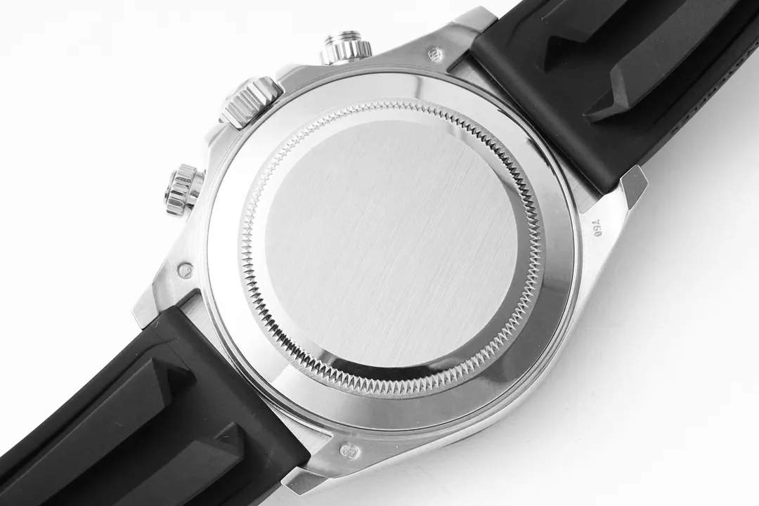 Rolex Daytona 7750 Movement – White Dial with Black Subdials, Stainless Steel Case, Rubber Strap - Image 7