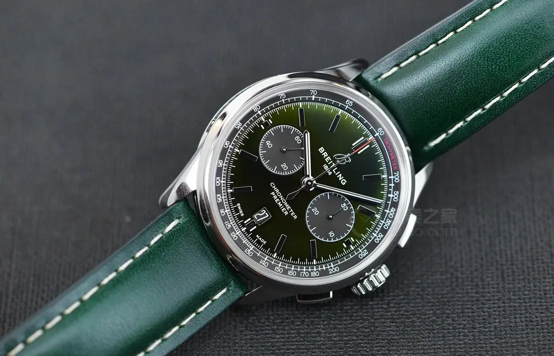 Breitling Premier B01 Chronograph Green Leather - Image 7