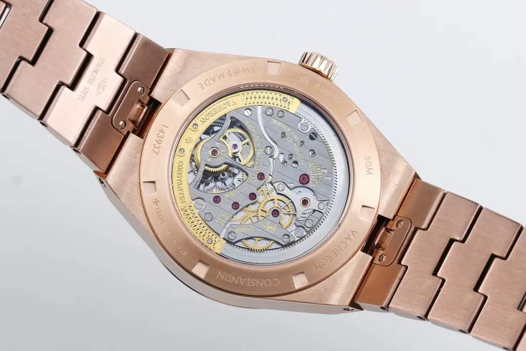 Vacheron Constantin Overseas Tourbillon – Rose Gold Case, Blue Dial, Steel Bracelet - Image 7