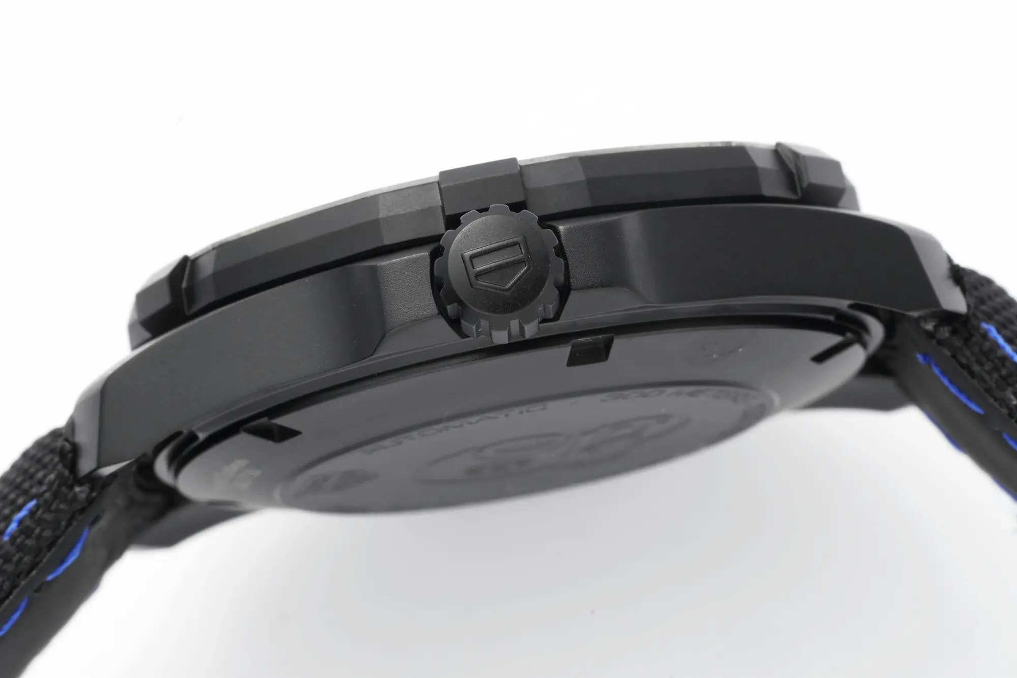 TAG Heuer – Black with Blue Stitching, Casual & Formal Style, 100m Waterproof, SW200 Movement - Image 4