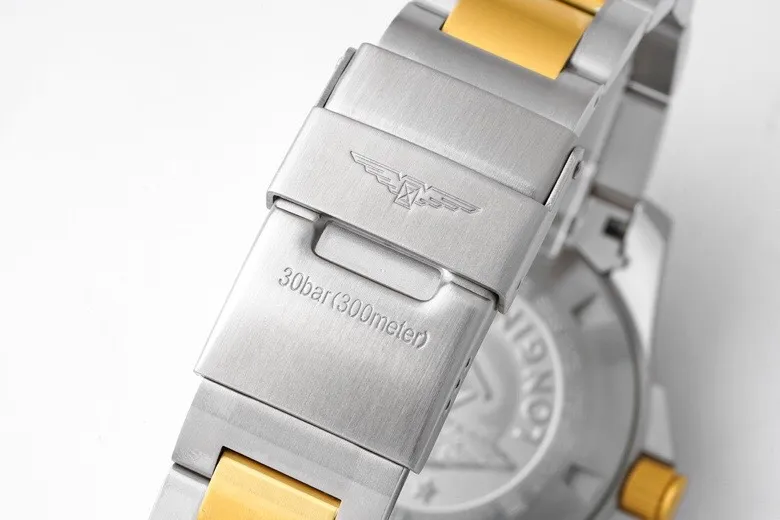 Longines Conquest Diver Watch Gold Bezel Steel - Image 7