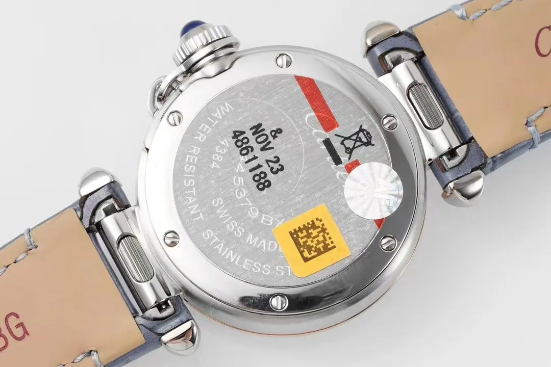 Cartier Pasha de Cartier Watch Rose Gold Blue Leather - Image 7