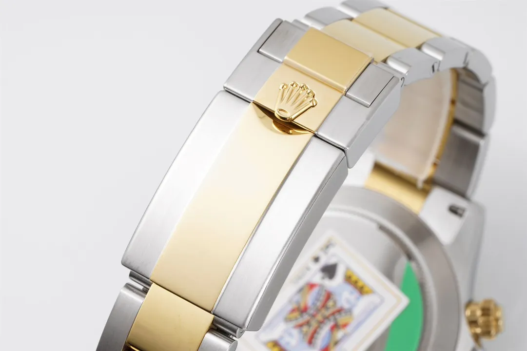 Rolex Daytona 4130 – Two-Tone Gold/Steel, Black Dial, Luxury Chronograph - Image 8