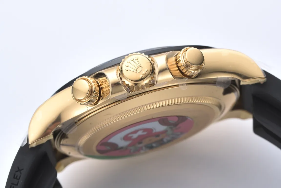 Rolex Daytona 116518 Champagne Dial – Full Gold with Black Rubber Strap - Image 8