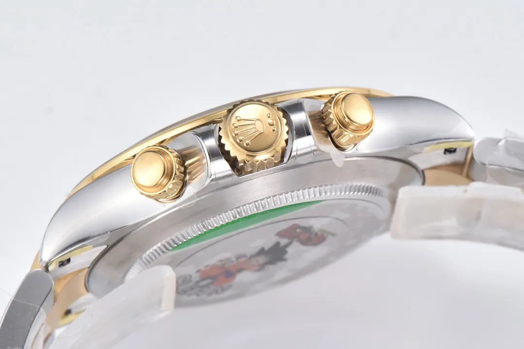Rolex Daytona Watch with Moissanite Diamonds – Two-Tone with Mother-of-Pearl Dial - Image 8