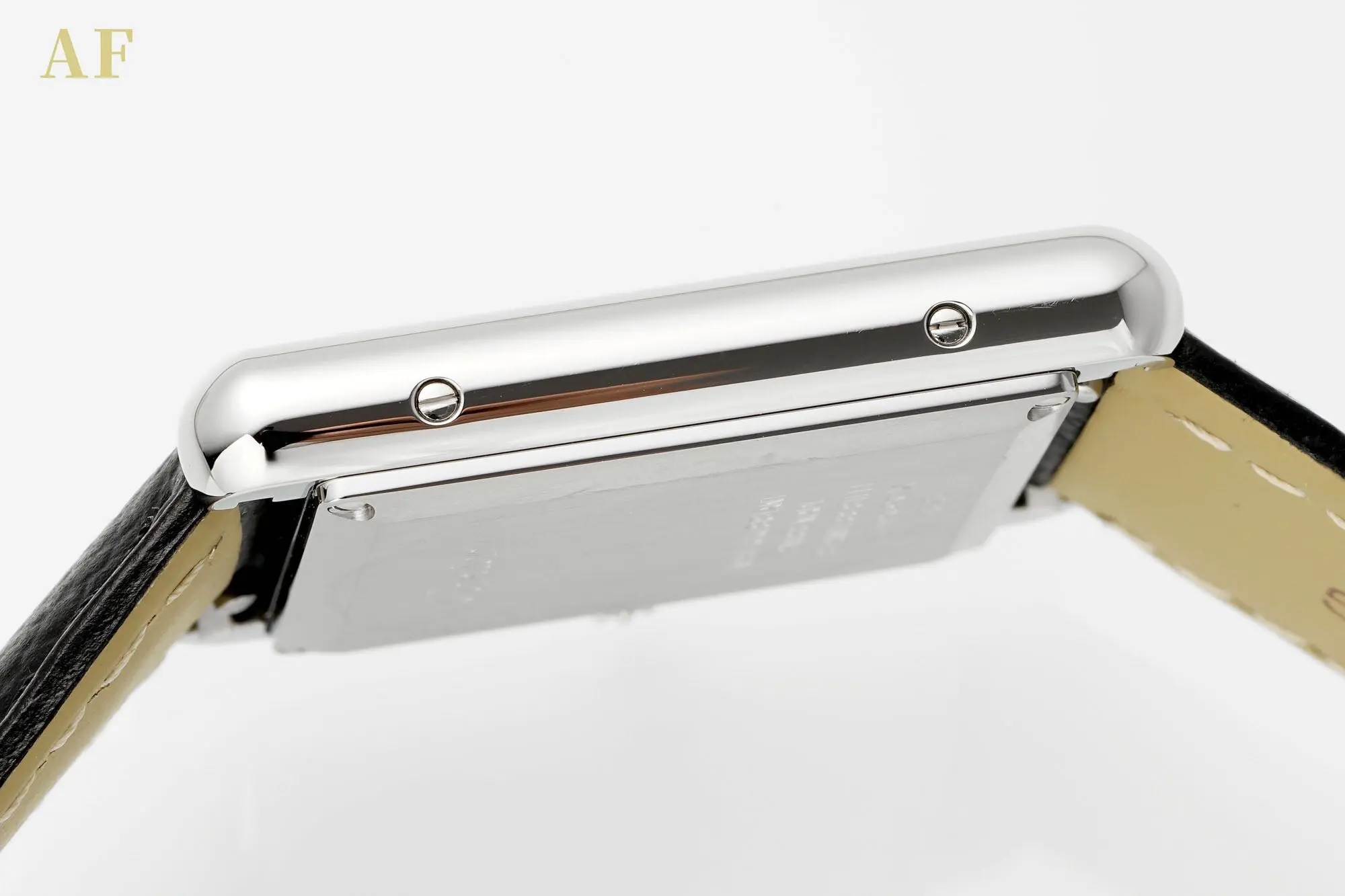 Cartier Tank Solo Quartz Watch Black Leather - Image 3
