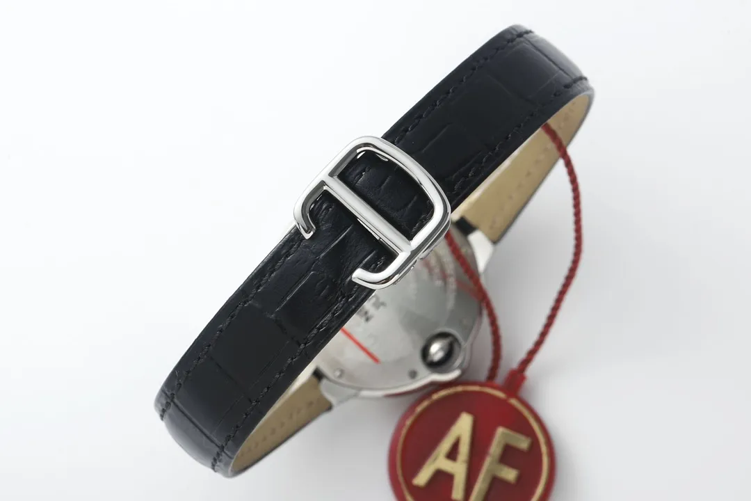 Cartier Ballon Bleu 33mm Silver White Leather - Image 7